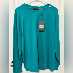 G/FORE Luxe Crewneck Mid Layer Shirt Emerald Green Men’s Large XL NWT $125